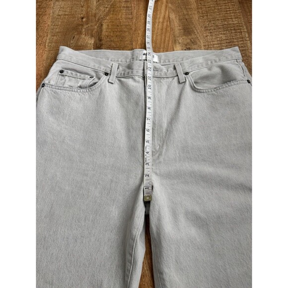 Agolde Women's Pale Gray Ballon Jeans Barrell Style Organic Cotton 32 USA - Picture 10 of 12